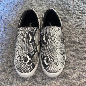 Snakeskin Slip-On Sneakers